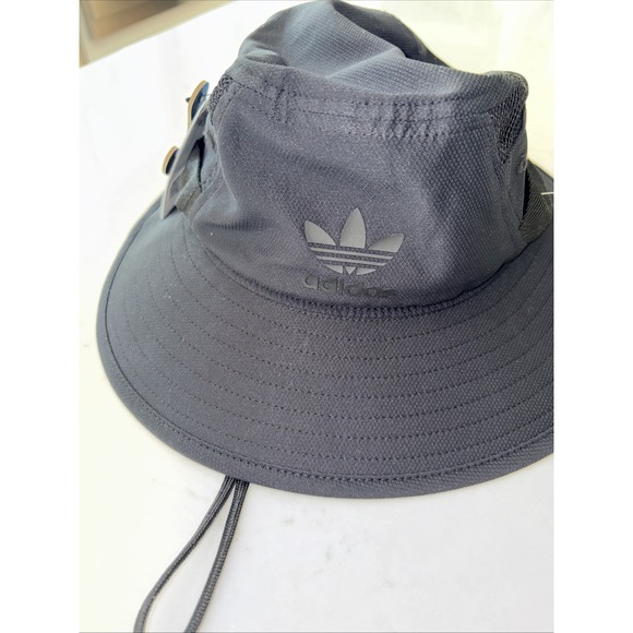 Adidas Bucket Hat Trefoil Black Small/Medium Logo Webbing Boonie Hat  S M - Picture 1 of 4